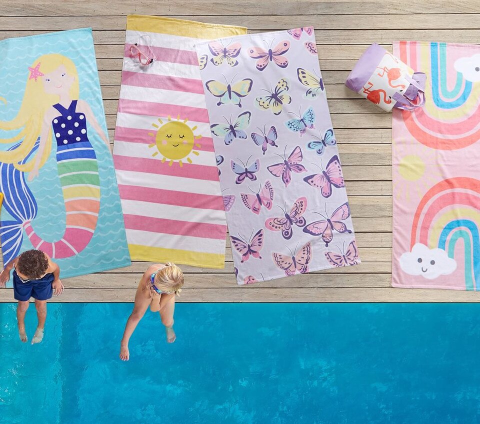 Happy Rainbows Kids Beach Towel Pottery Barn Kids Australia